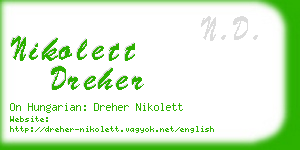 nikolett dreher business card